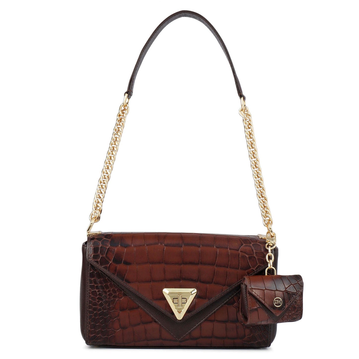 Allure Croco Franzy Leather Baguette - Date