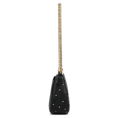 Serena Bunti Wax Leather Baguette - Black