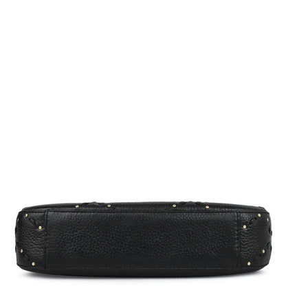 Serena Bunti Wax Leather Baguette - Black