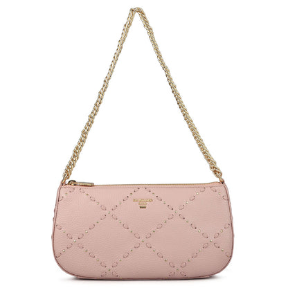Serena Bunti Wax Leather Baguette - Feather