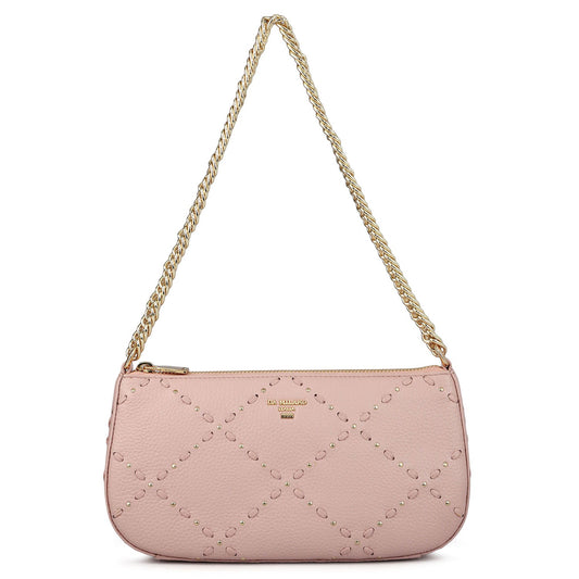 Serena Bunti Wax Leather Baguette - Feather