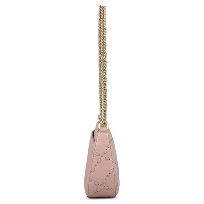 Serena Bunti Wax Leather Baguette - Feather