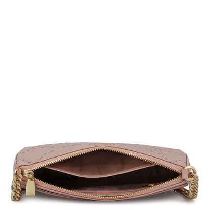 Serena Bunti Wax Leather Baguette - Feather