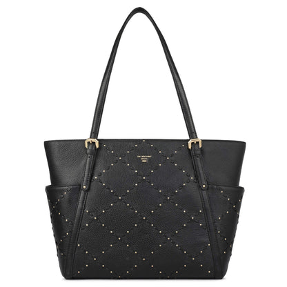 Serena Bunti Wax Leather Shoulder Bag - Black