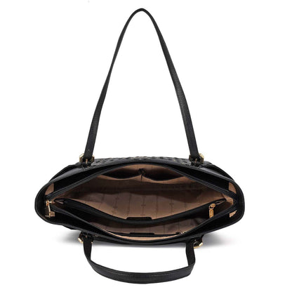 Serena Bunti Wax Leather Shoulder Bag - Black