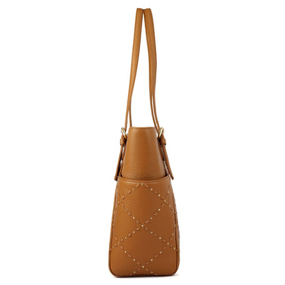 Serena Bunti Wax Leather Shoulder Bag - Caramel
