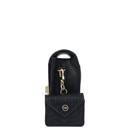 Allure Croco Franzy Leather Sling - Black