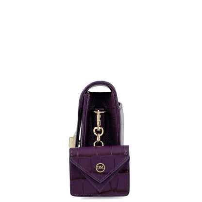Allure Croco Franzy Leather Sling - Grapevine
