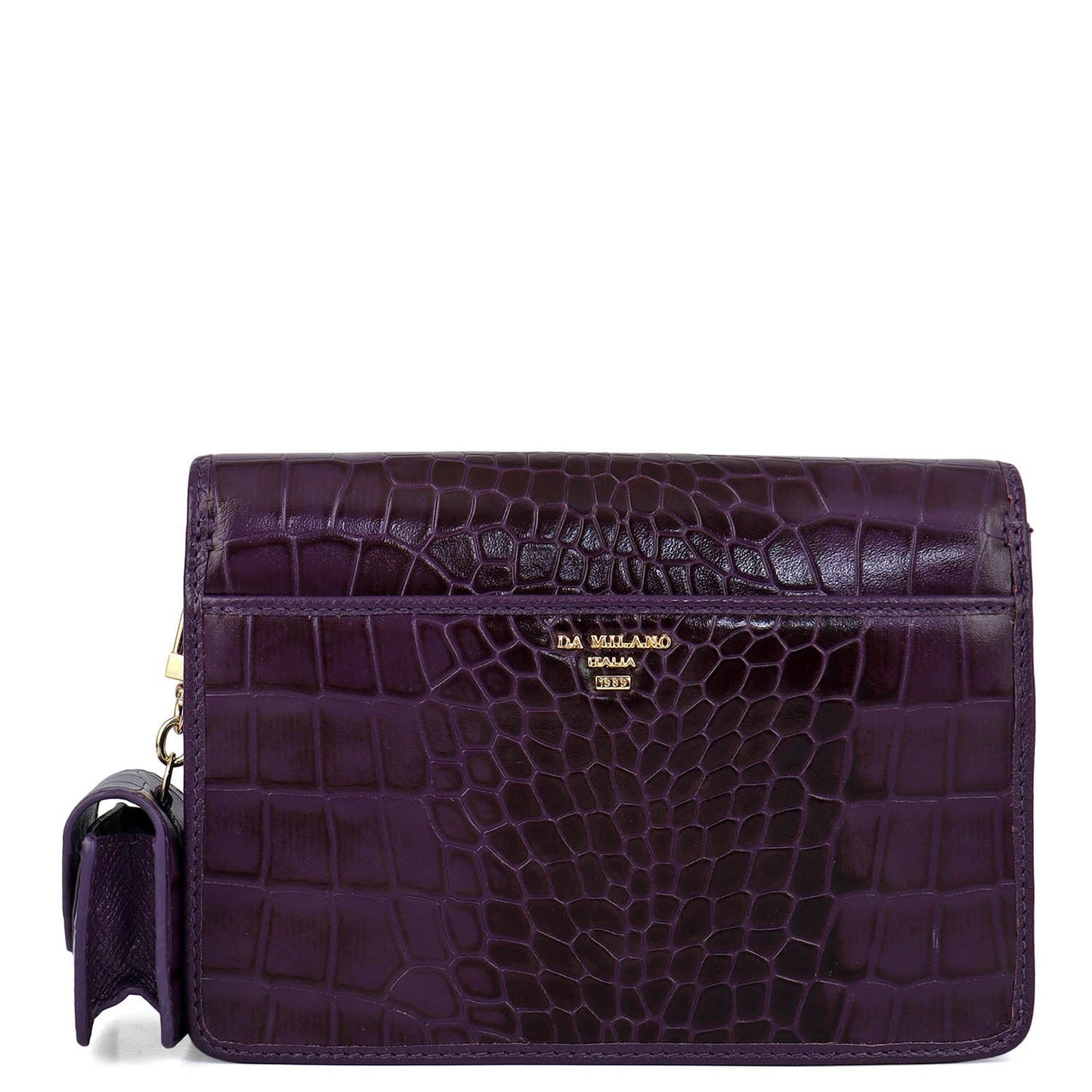 Allure Croco Franzy Leather Sling - Grapevine