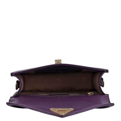 Allure Croco Franzy Leather Sling - Grapevine