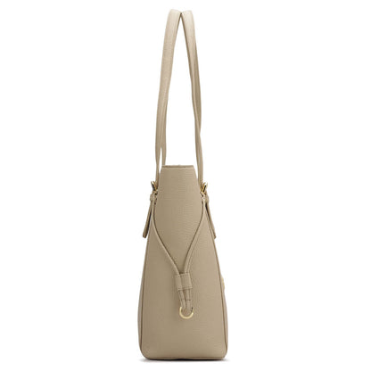 Large Wax Leather Tote - Dove