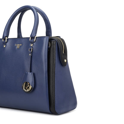 Medium Franzy Leather Satchel - Stardust