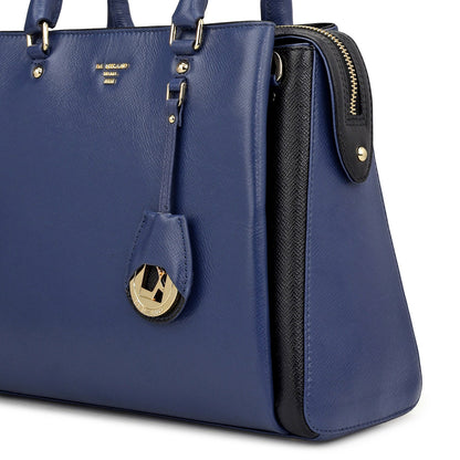 Medium Franzy Leather Satchel - Stardust