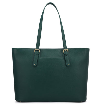 Large Franzy Leather Tote - Forest