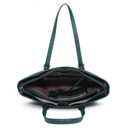 Large Franzy Leather Tote - Forest