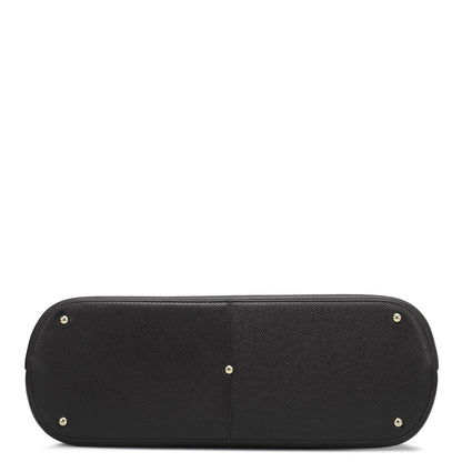 Small Franzy Leather Tote - Black