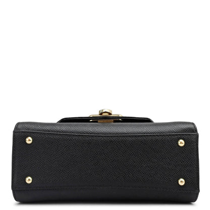 Small Franzy Leather Shoulder Bag - Black