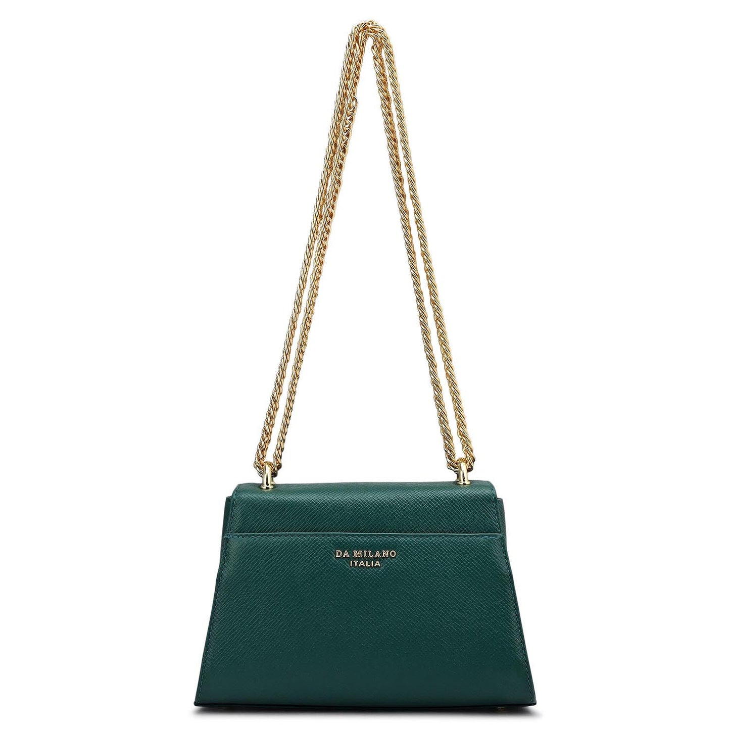 Small Franzy Leather Shoulder Bag - Forest