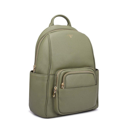 Wax Leather Backpack - Matcha Green