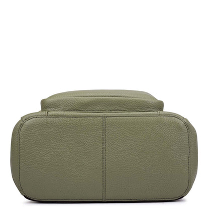 Wax Leather Backpack - Matcha Green