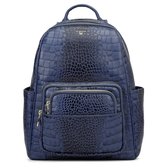 Croco Leather Backpack - Stardust
