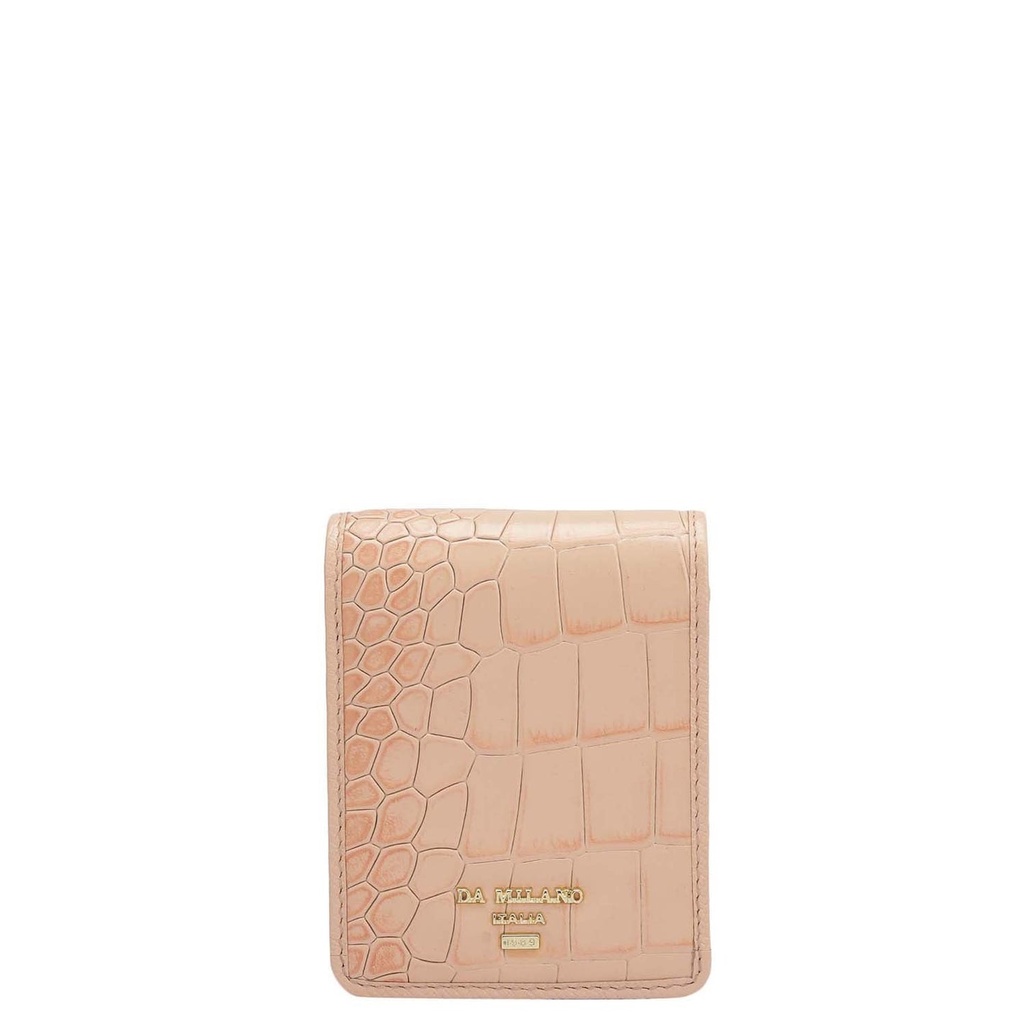 Croco Leather Lipstick Case - Peach