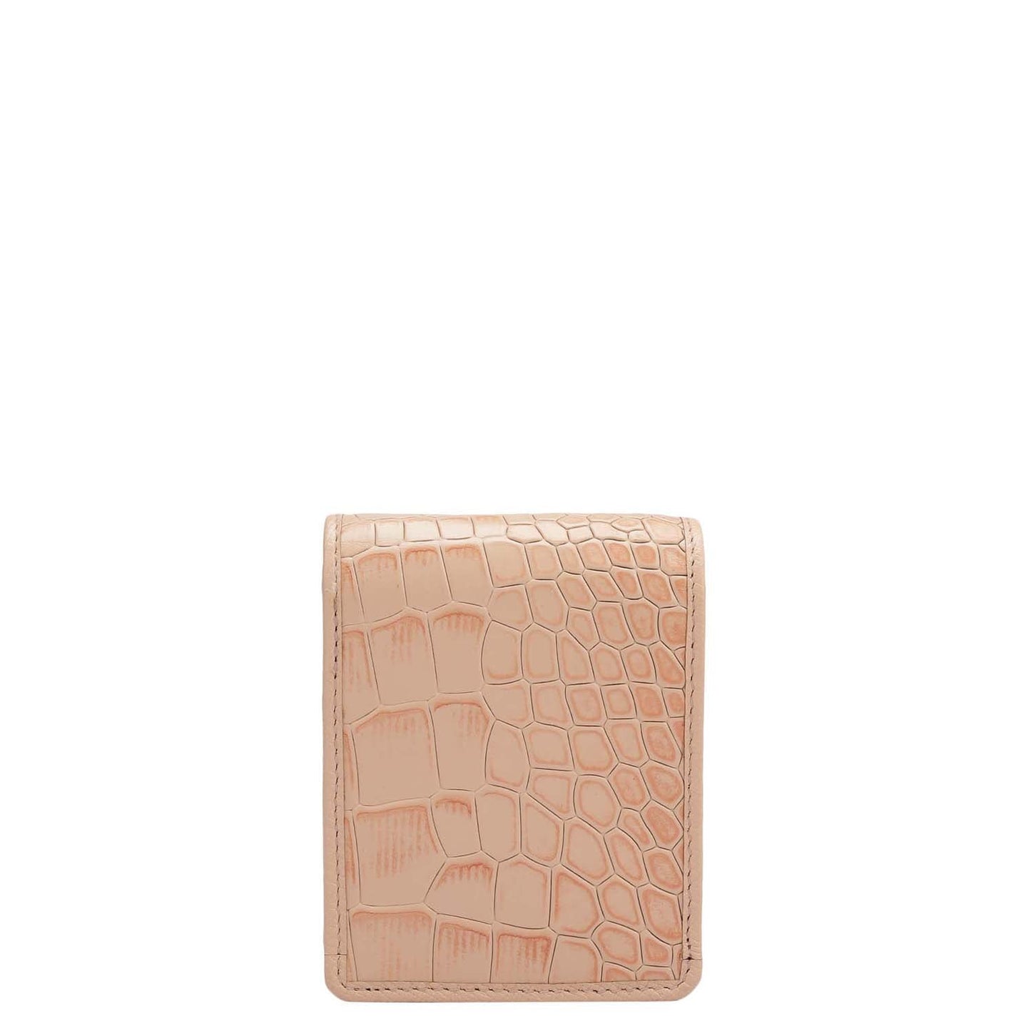 Croco Leather Lipstick Case - Peach
