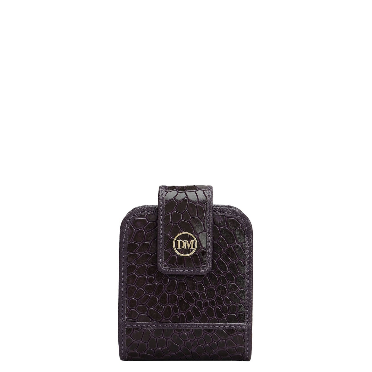 Croco Leather Lipstick Case - Grapevine