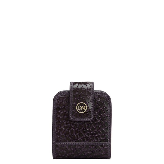 Croco Leather Lipstick Case - Grapevine