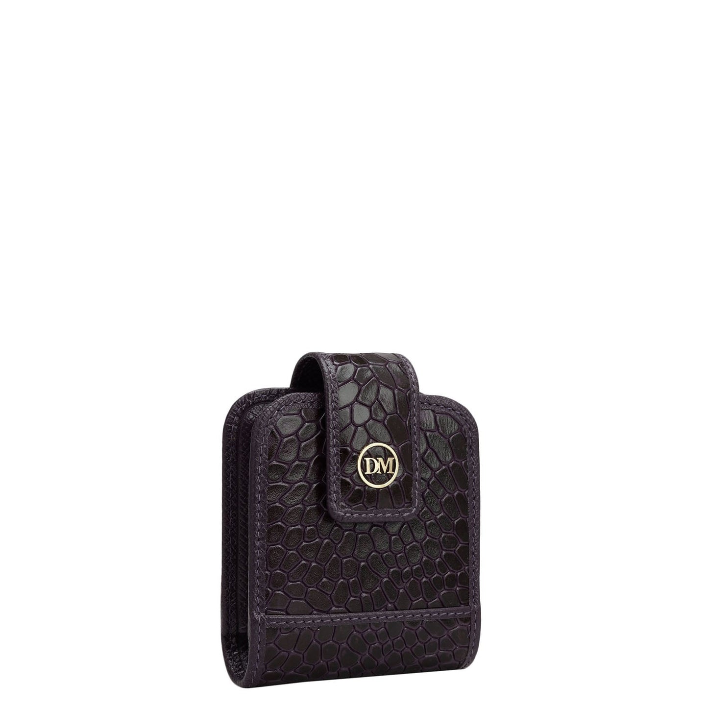 Croco Leather Lipstick Case - Grapevine