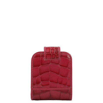 Croco Leather Lipstick Case - Plumberry
