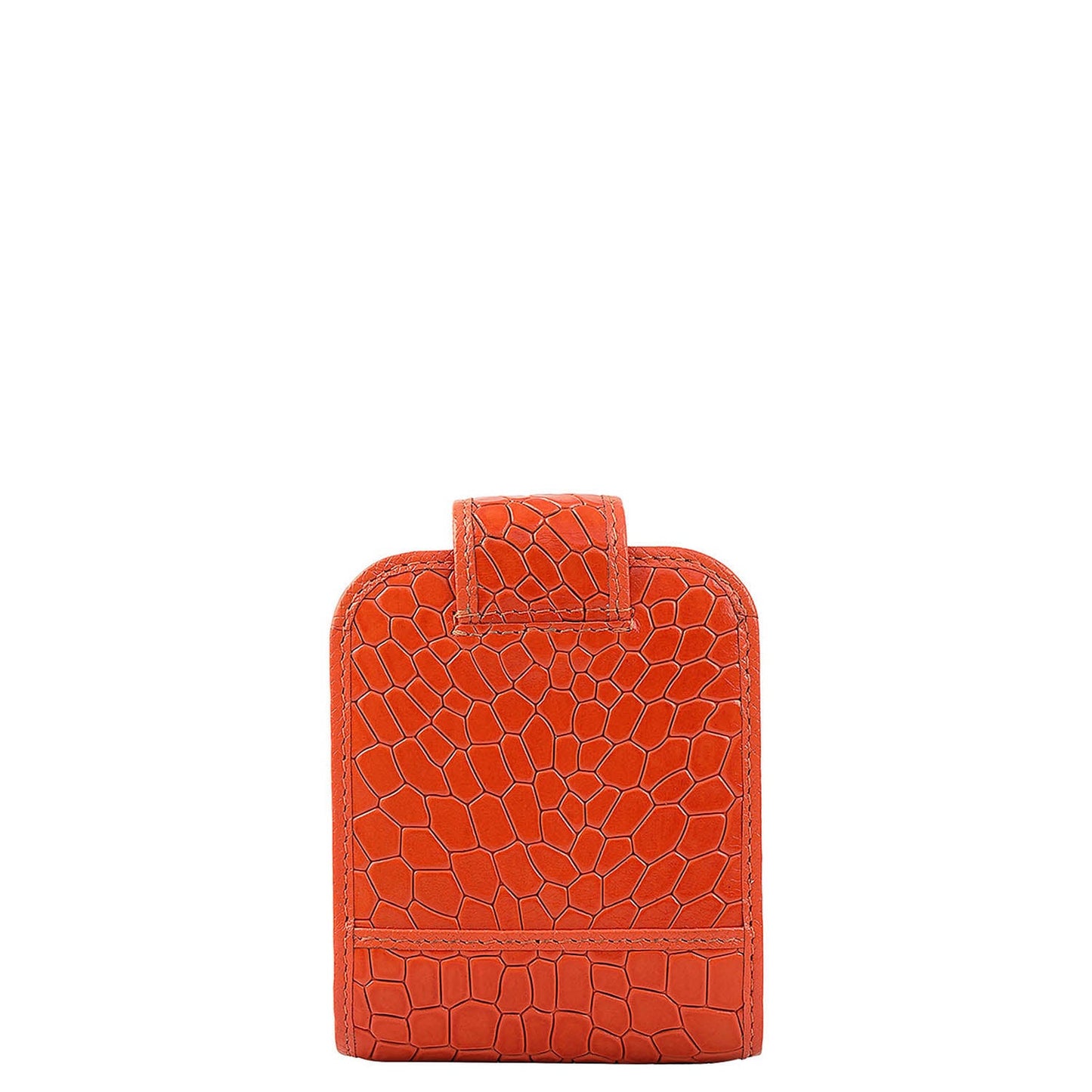 Croco Leather Lipstick Case - Pumpkin