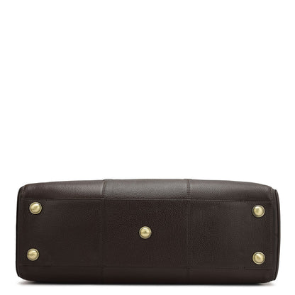 Wax Leather Luggage - Chocolate