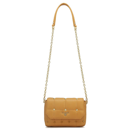 Small Quilting Leather Sling - Apricot