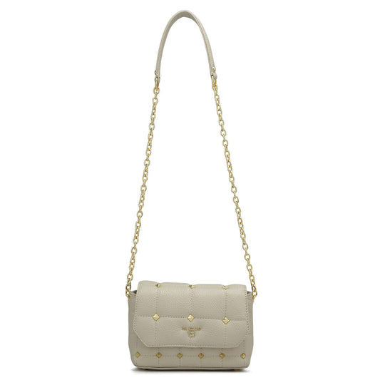 Small Quilting Leather Sling - Ivory