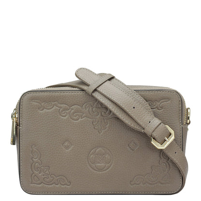 Small Wax Leather Sling - Greyish Taupe