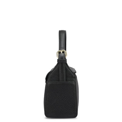 Small Wax Leather Sling - Black