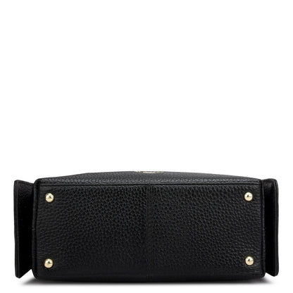 Small Wax Leather Sling - Black