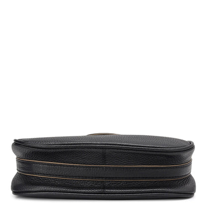 Small Wax Leather Sling - Black