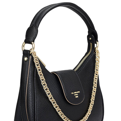 Small Wax Leather Sling - Black