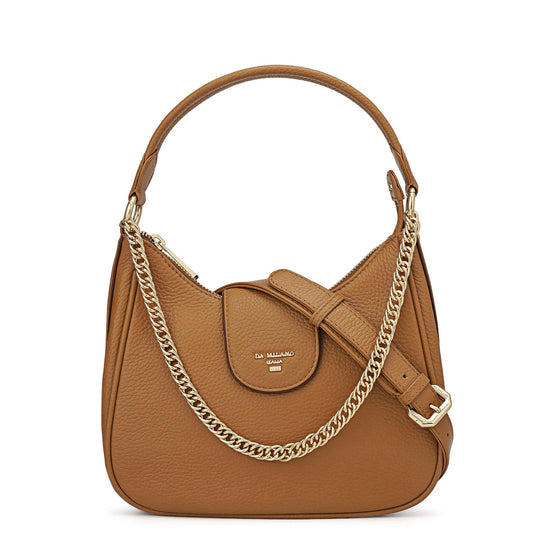 Small Wax Leather Sling - Caramel