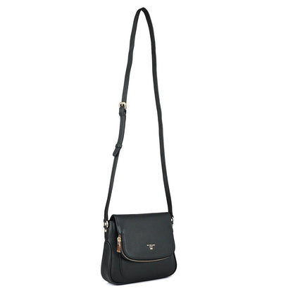 Small Wax Leather Sling - Black