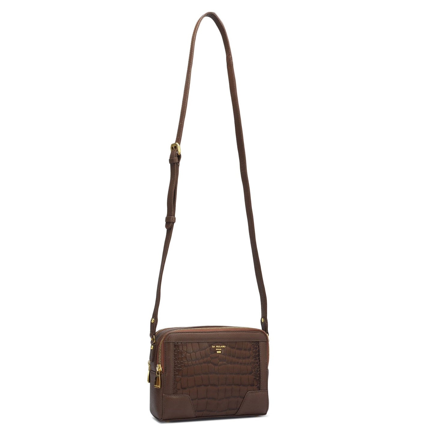 Small Croco Franzy Leather Sling - Date