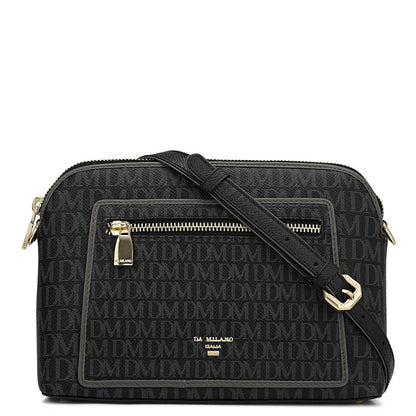 Small Monogram Leather Sling - Black