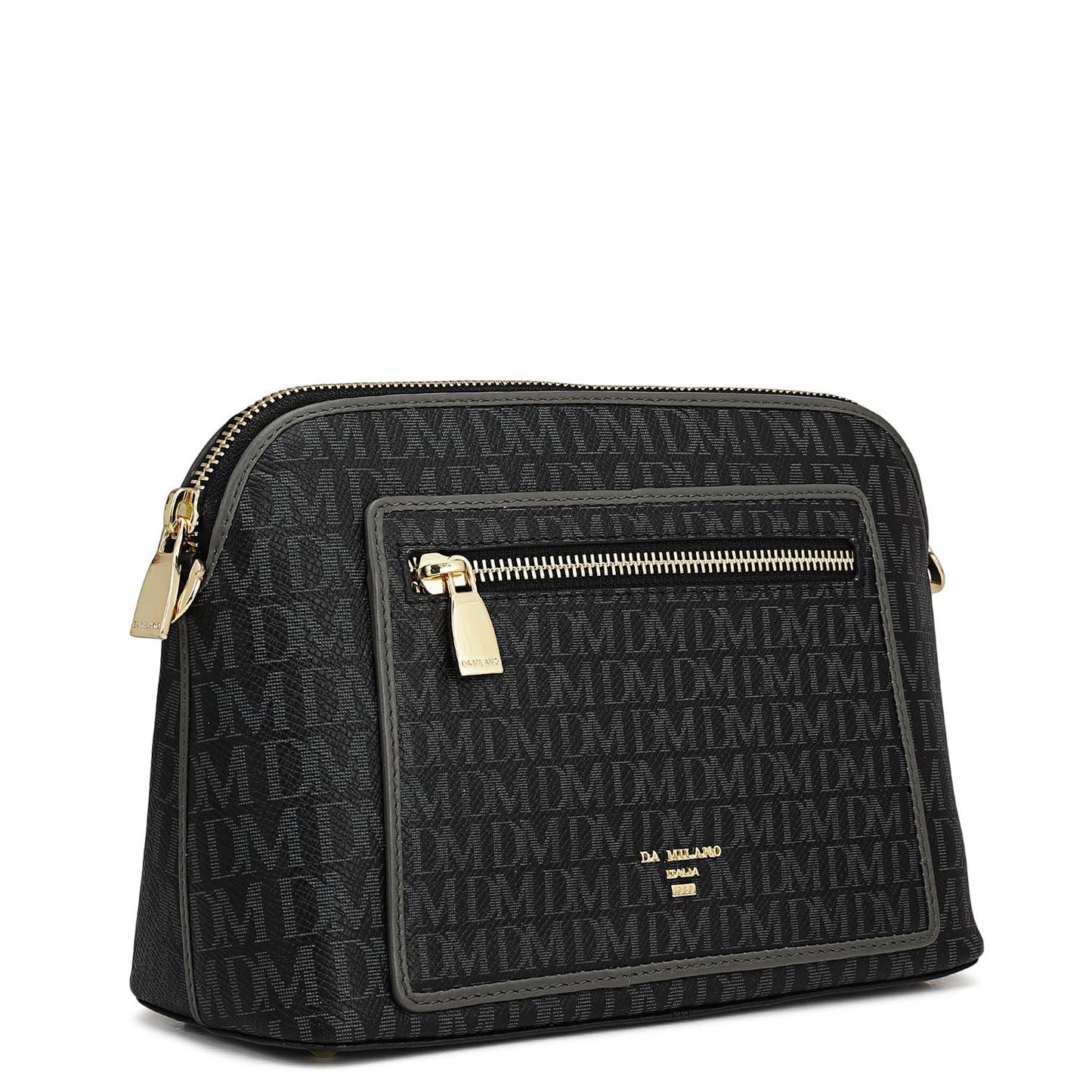 Small Monogram Leather Sling - Black