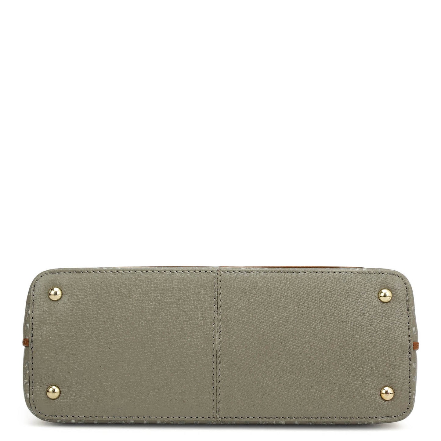 Small Monogram Leather Sling - Stone Grey