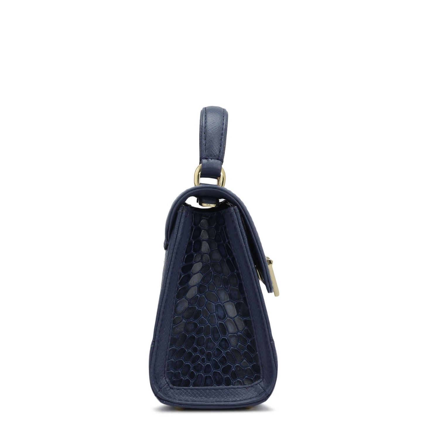 Small Croco Franzy Leather Sling - Stardust