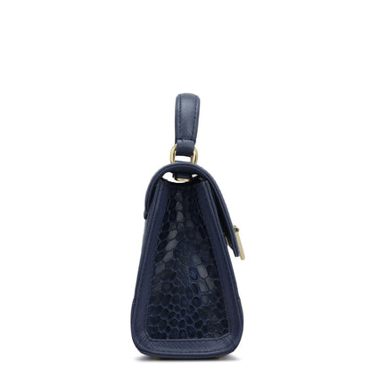 Small Croco Franzy Leather Sling - Stardust