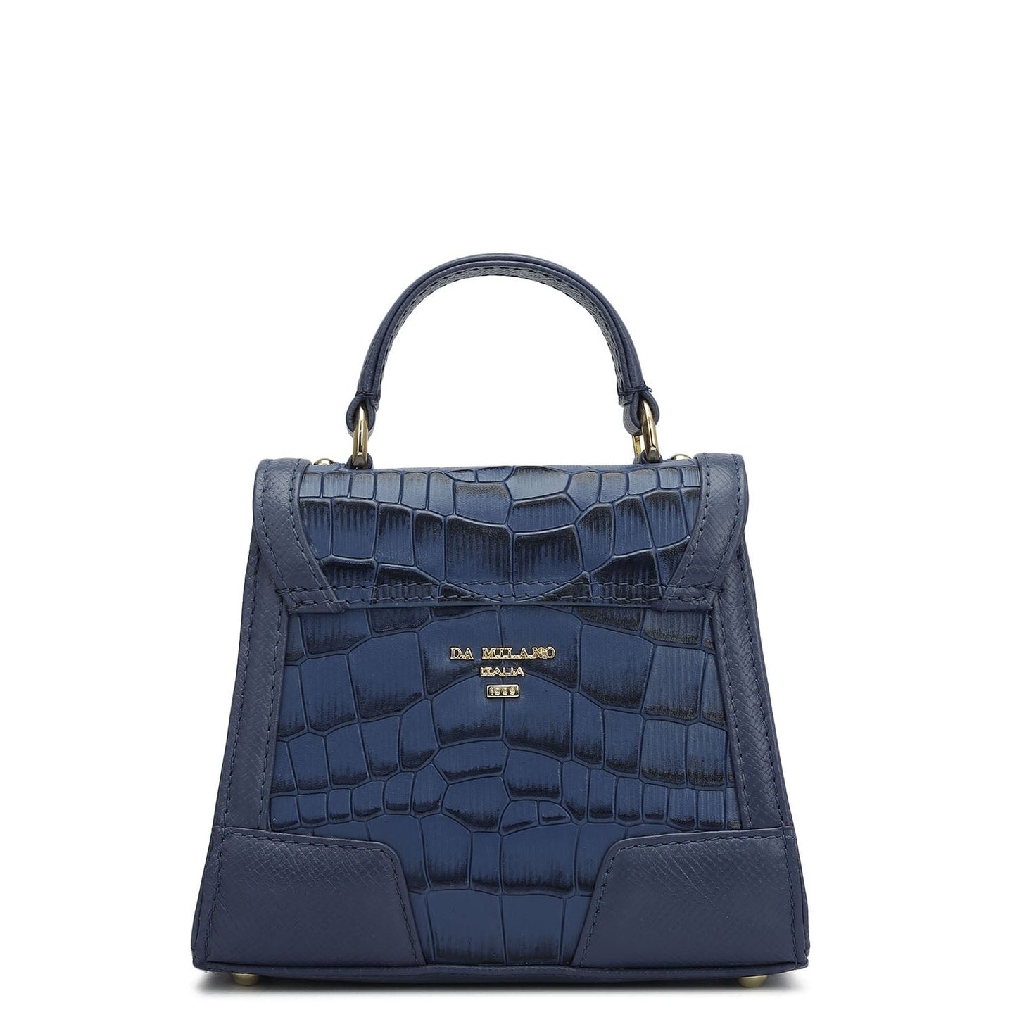 Small Croco Franzy Leather Sling - Stardust