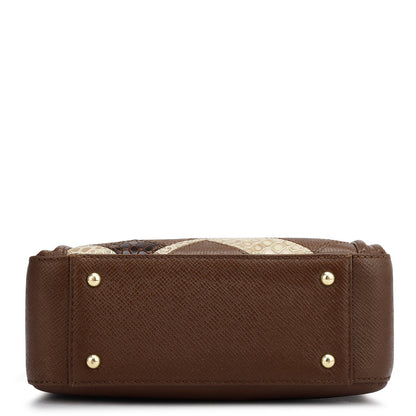 Mini Mosaic Franzy Leather Sling - Date & Frost